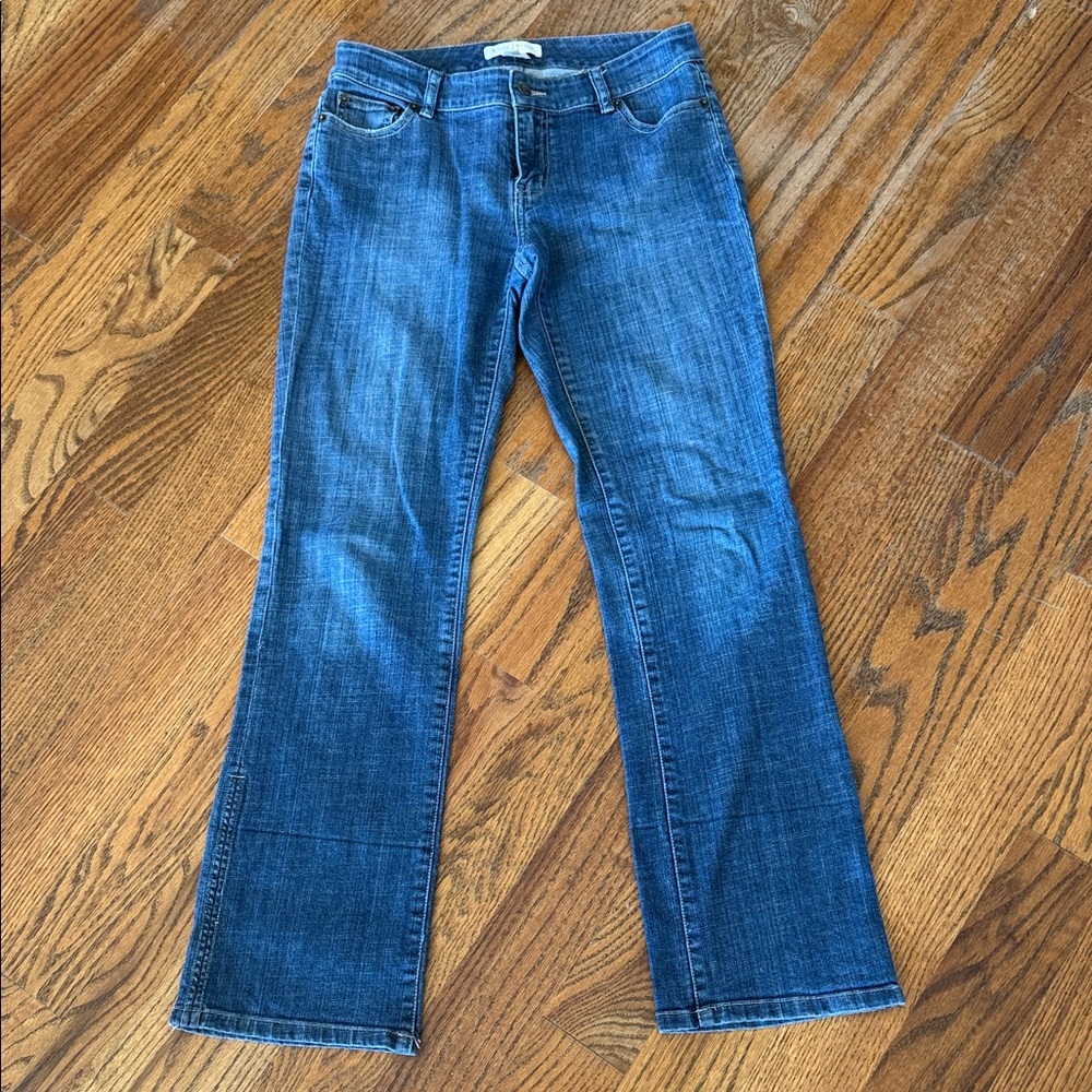 White House Black Market Flare Blue Jeans